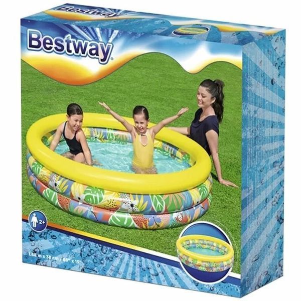 Дитячий надувний басейн Bestway Квітковий (168х38 см) 31222 фото