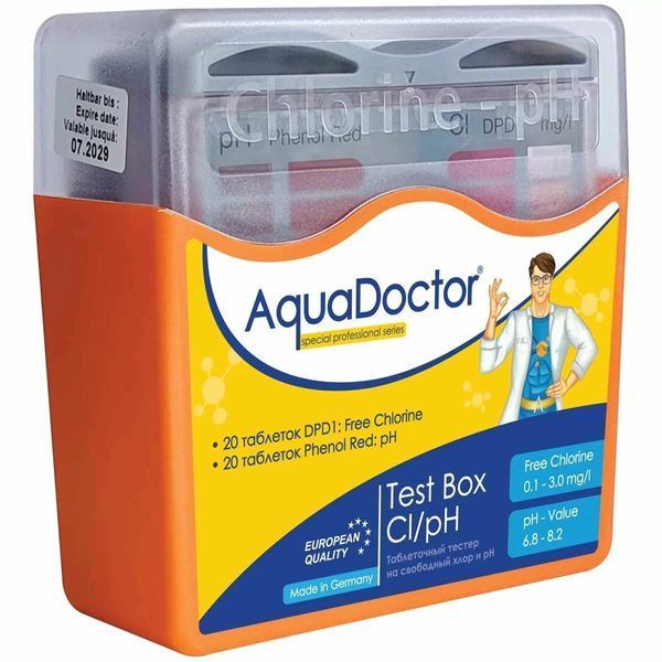 Тестер для басейну AquaDoctor Box Cl/pH 23544 фото
