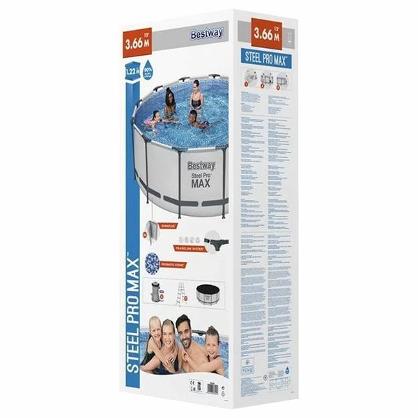 Каркасний басейн Bestway Steel Pro (366х122 см) 7491 фото
